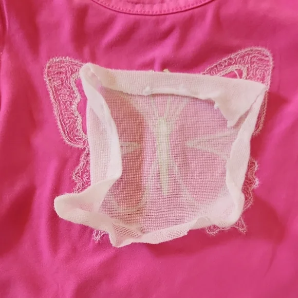 Charming Pink Butterfly Matching Pant Set for Toddlers 2T - Picture 13 of 17